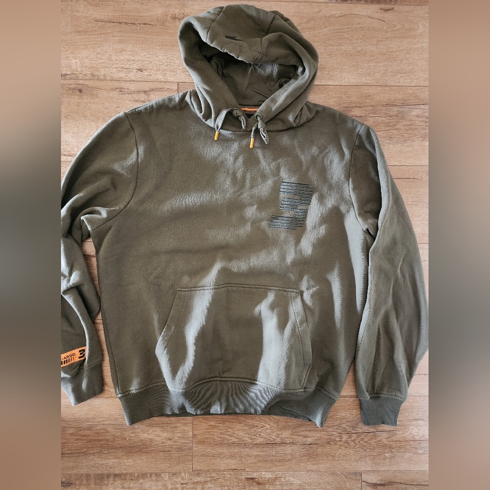 McLaren Daniel Ricciardo F1 Hoodie Mens L Olive Green DR3 Racing Fleece Pullover - Picture 4 of 13